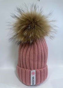 Women's - Large Skigirl Fur Pom Beanie
